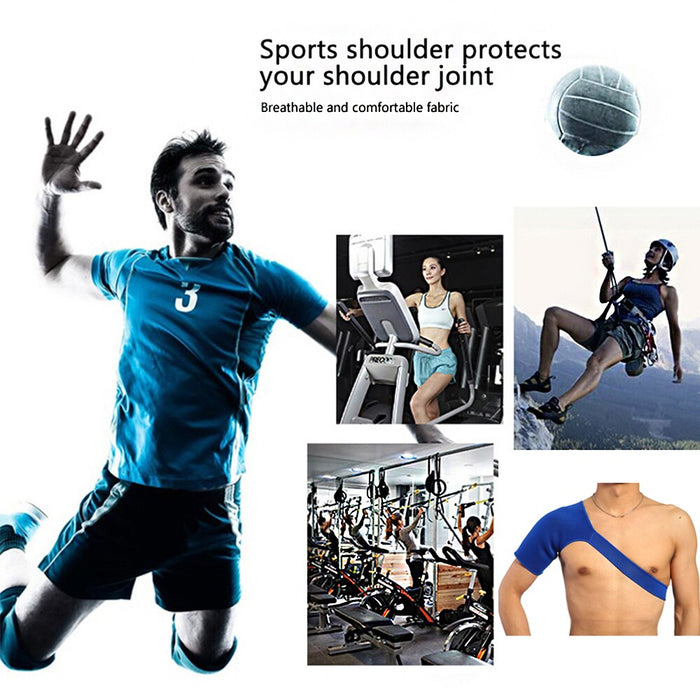 1Pc Sports Adjustable Single Shoulder Back Brace Guard Wrap Belt for Muscle Tear Pain Sprain