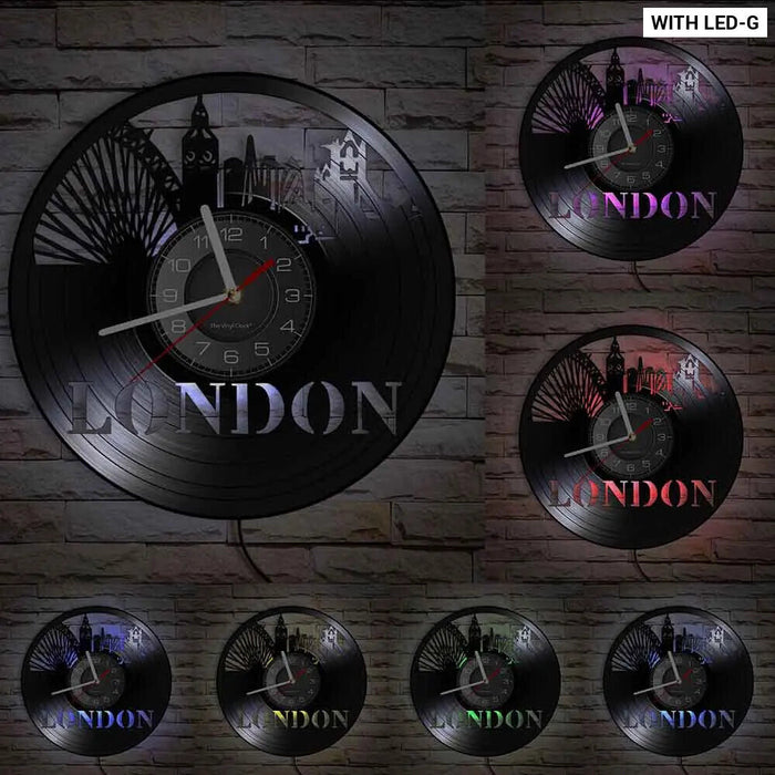 London Vinyl Record Wall Clock