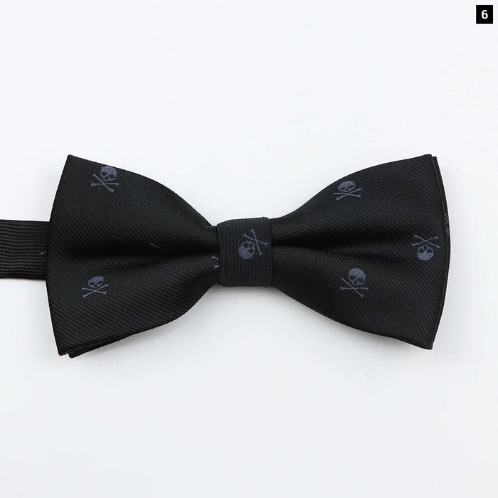 Skull Bowtie For Men Weddings And Cosplay