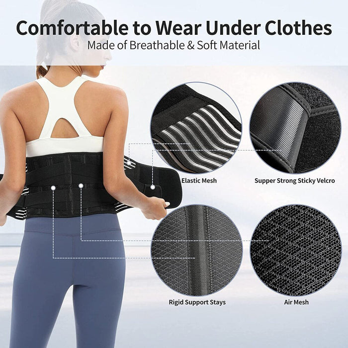 Adjustable Lightweight Breathable Lower Back Brace Belt Pain Relief