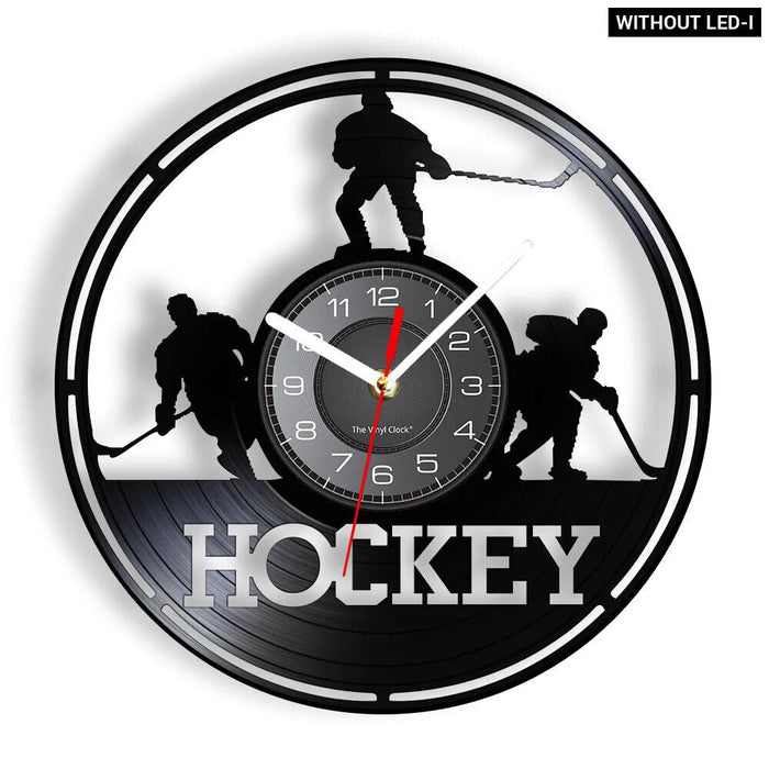 Usa Flag Hockey Vinyl Record Wall Clock