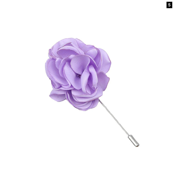 Handmade Colourful Flower Brooch For Men Weddings And Gifts