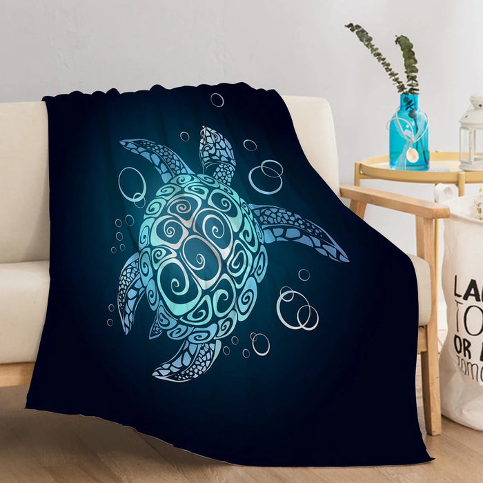 Sea Turtle Printed Throw Blanket All Season Blanket For Living Room Or Bedroom