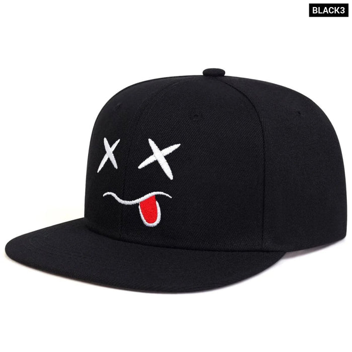 Ghost Expression Embroidered Baseball Cap / Hat