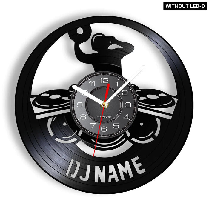 Personalized Dj Vinyl Record Wall Clock