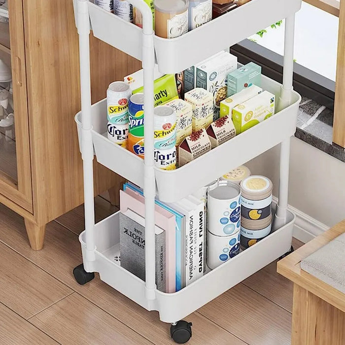 Multi Level Mobile Storage Rack With Wheels