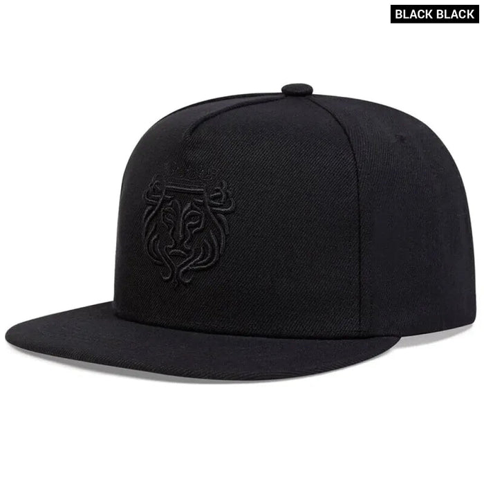 Adjustable Lion Crown Embroidered Baseball Cap / Hat