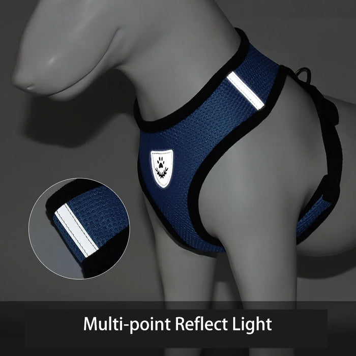 Breathable Reflective Dog Harness With Leash