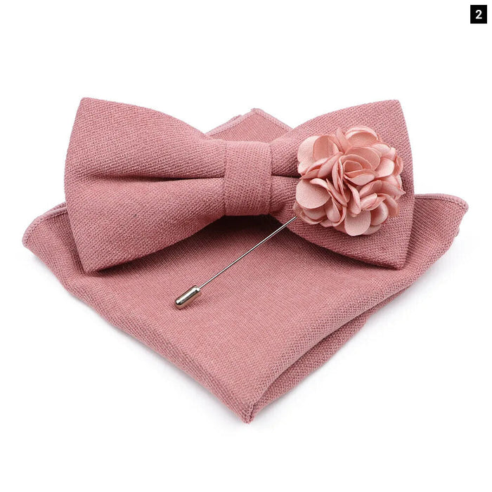 Super Soft Suede Bowtie Set For Weddings