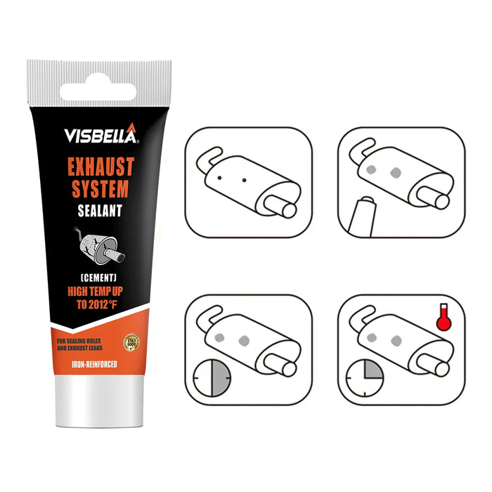 High Temp Exhaust Sealant 75G/150G Adhesive Kit For Car Tailpipes Mufflers