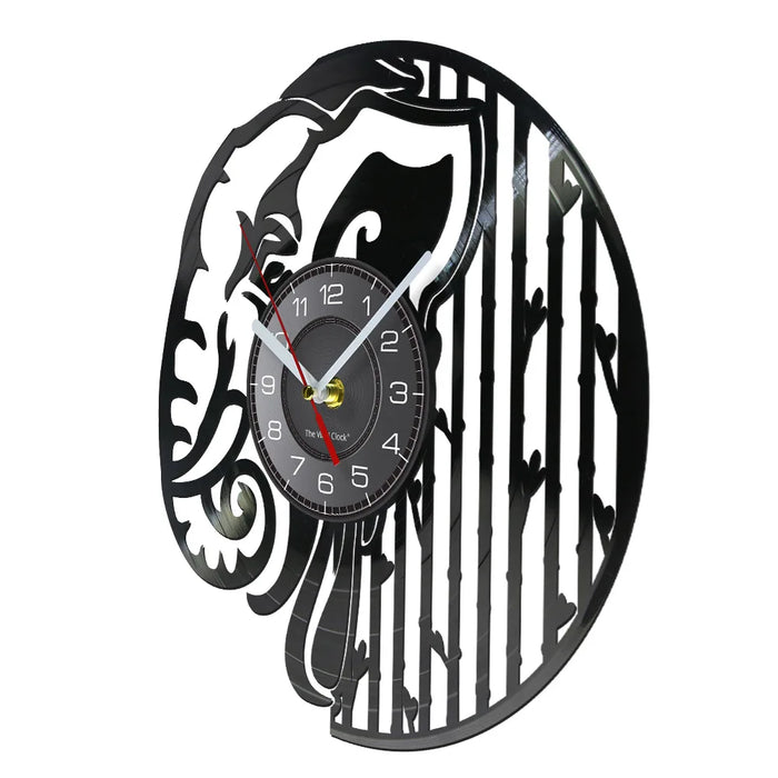 Vinyl Record Elephant Wall Clock