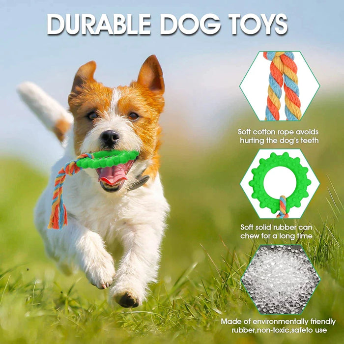 Durable Puppy Rope Toys Interactive Rubber Chew Toys