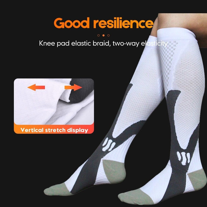 1Pair Calf Circulation Long Sock For Medical Nurse Travel Running Cycling