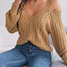 Off Shoulder Lantern Sleeve Sweater For Women