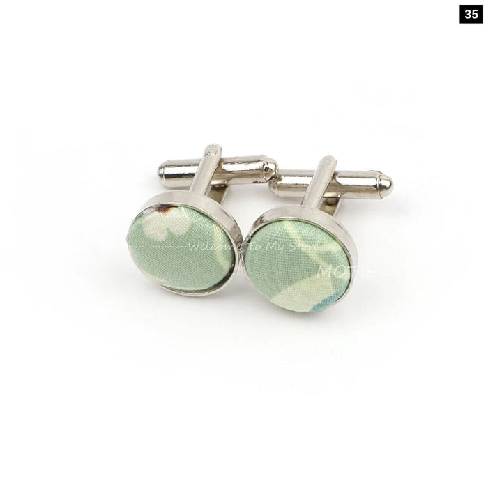 Floral Metal Cufflinks Daily Wear Accessory