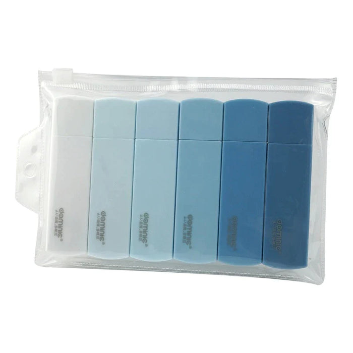 6 Pieces Blue Gradient Correction Tape Set Ins Korea Stationery