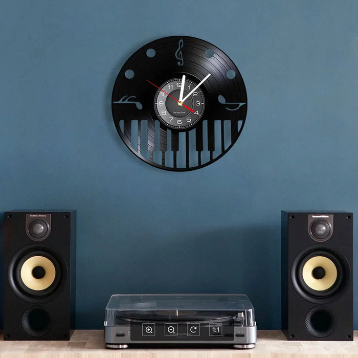 Musical Vinyl Record Wall Clock