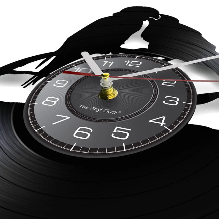 Parrot Couple Vinyl Record Clock