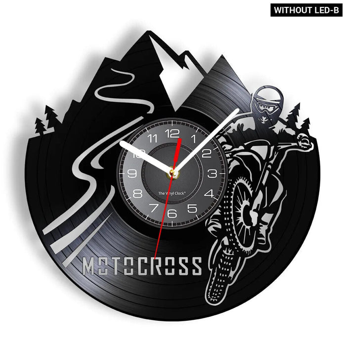 Motocross Vinyl Record Wall Clock