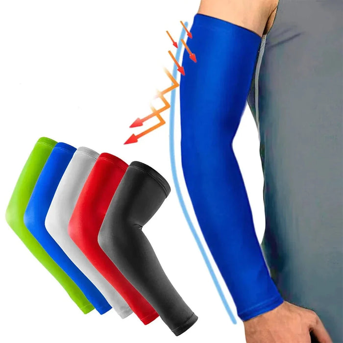 1 Pair Uv Protection Cooling Arm Sleeves For Men Women Running Fishing Cycling