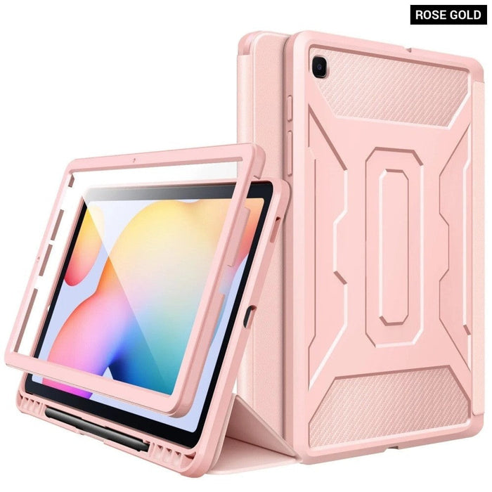 Case For Samsung Galaxy Tab S6 Lite 10.4 2022 (SM-P613/P619) [Built-in Screen Protector]Full-Body Trifold Stand Cover Case