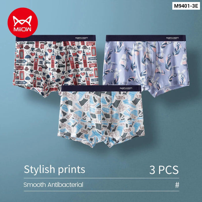 3 Piece Youth Print Boxer Set For Men