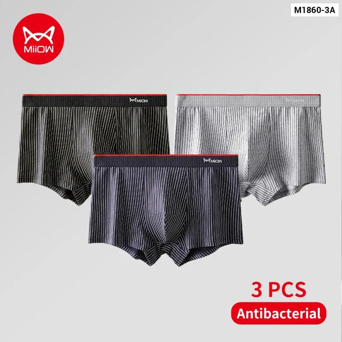 3 Piece Antibacterial Mens Boxers