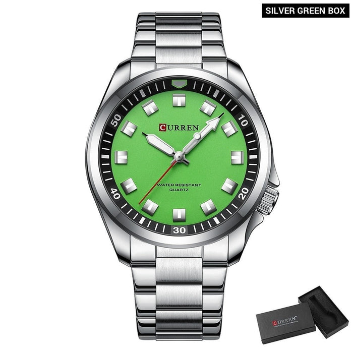 Simple Business Analog Quartz Men's Wristwatches Fashion Brand Stainless Steel Bracelet Luminous Hands Watch