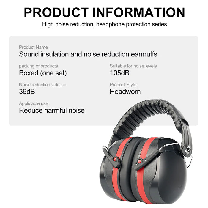 Adjustable 36db Ear Defenders For Hunting And Work