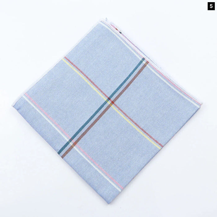 Vintage Plaid Cotton Hankerchiefs Pocket Squares