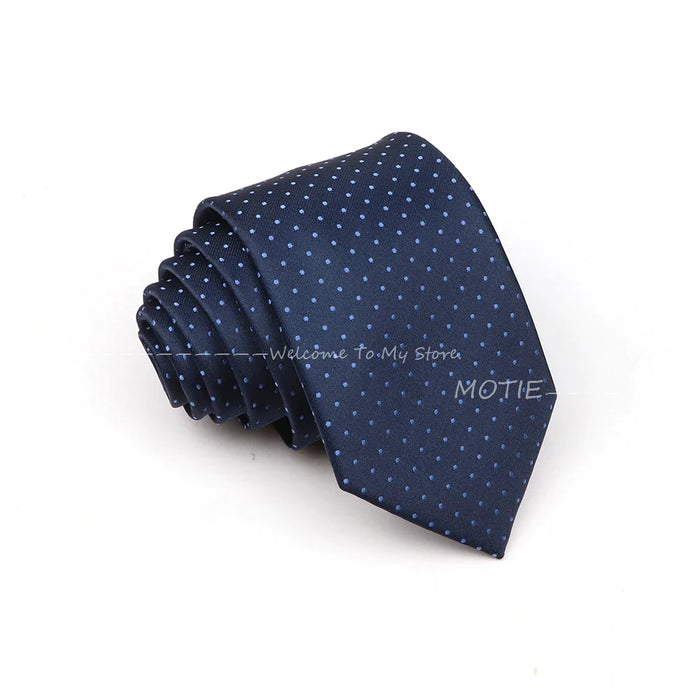 Blue Striped Necktie For Weddings And Parties