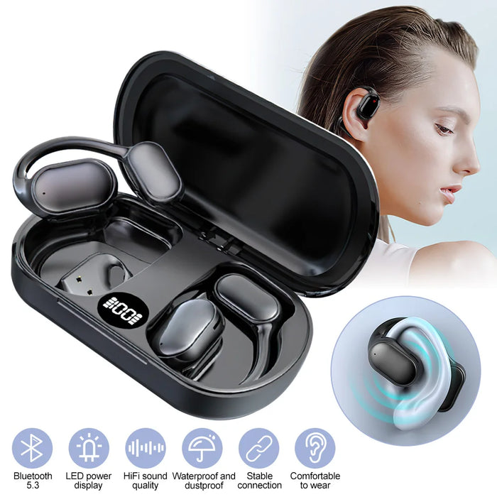 Waterproof Tws Earbuds With Bone Conduction And Mic