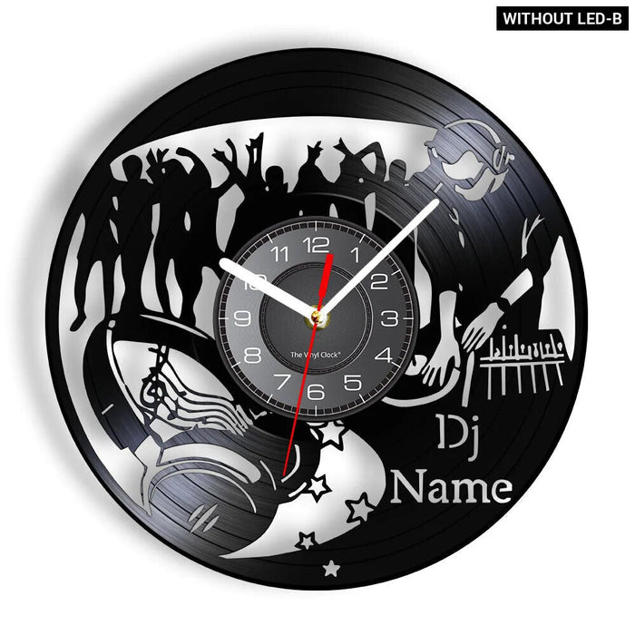 Personalized Dj Vinyl Record Wall Clock