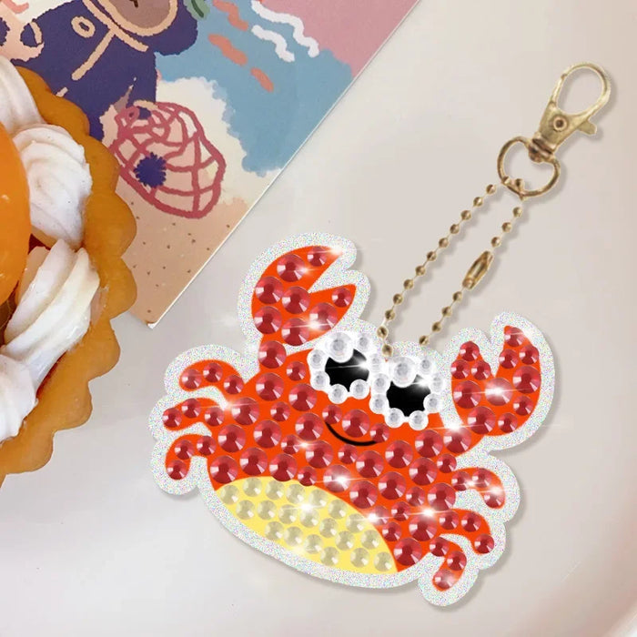 15 Piece Diy Mermaid Animal Keychain Set For Kids