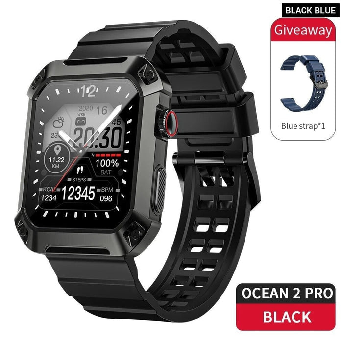 1.85-inch Waterproof Bluetooth Calls Touch Screen Heart Rate Fitness Tracker Smart Watch