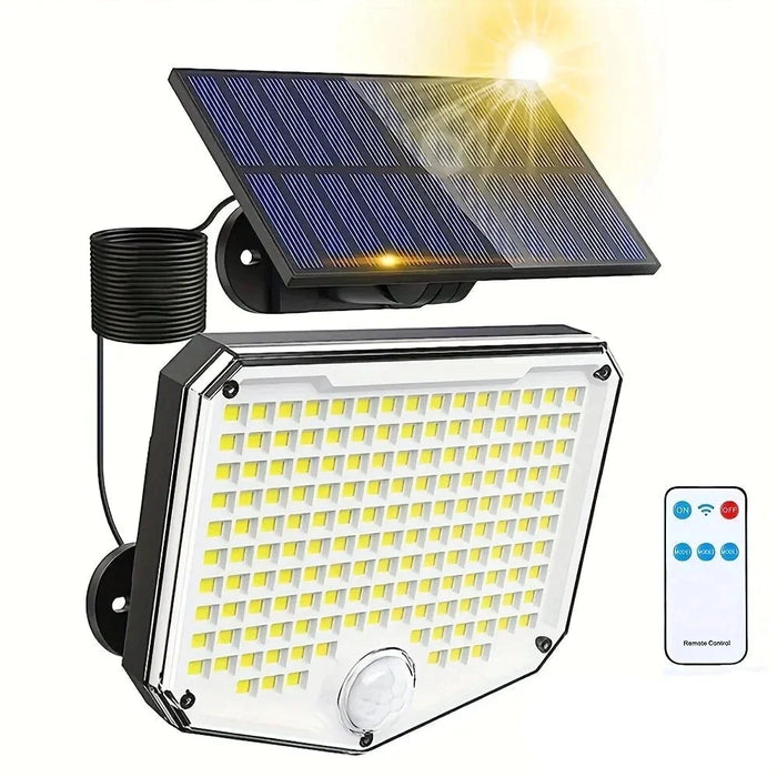 153Led Solar Wall Sconce With Motion Sensor Remote