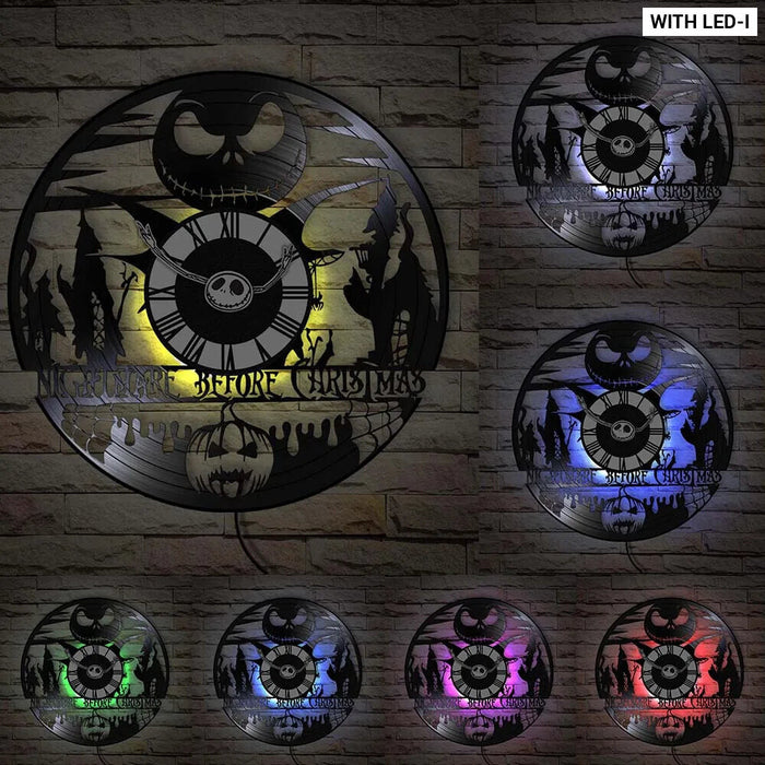 Halloween Nightmare Vinyl Record Wall Clock