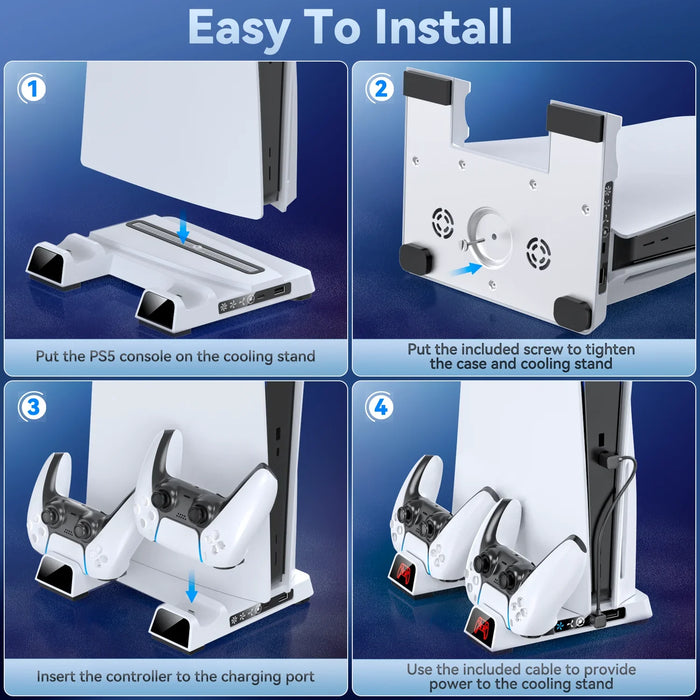 Ps5 Cooling Stand Controller Charging Usb Port