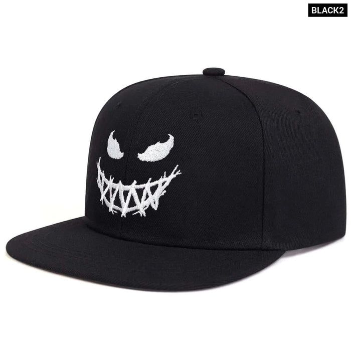 Ghost Expression Embroidered Baseball Cap / Hat