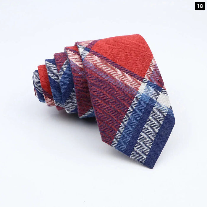 Cotton Plaid Ties For Weddings