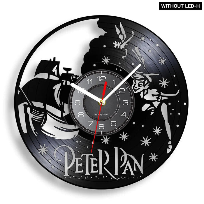 Neverland Vinyl Record Clock