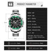 Men’s Stainless Steel Band Digital Analog Date Calendar