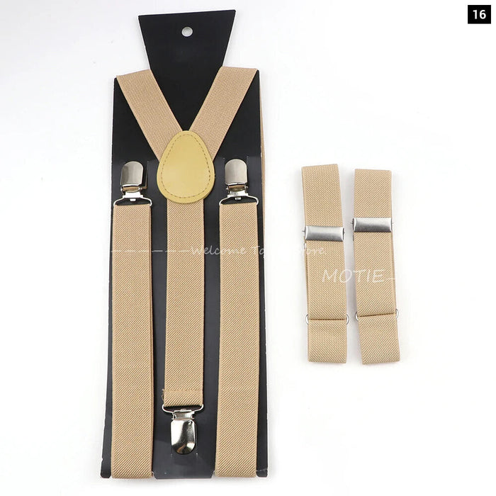 Adjustable Elastic Suspender Set For Weddings