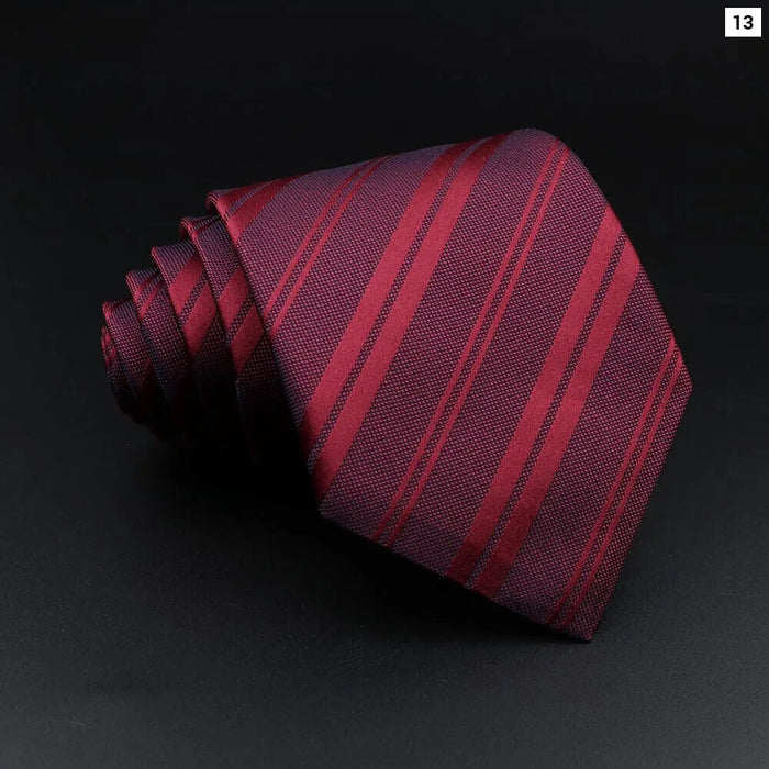 Mens Jacquard Striped Tie For Business Weddings And Daily Wear