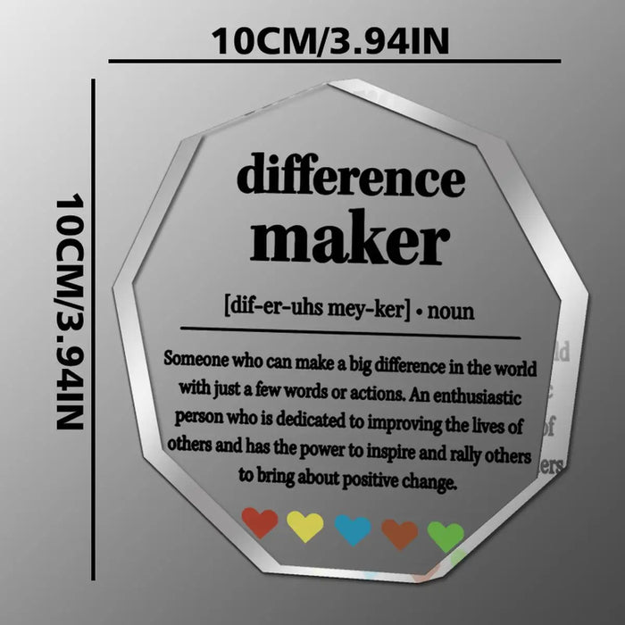 Unique Difference Maker Desktop Plaque Ideal For Corporate Gifts