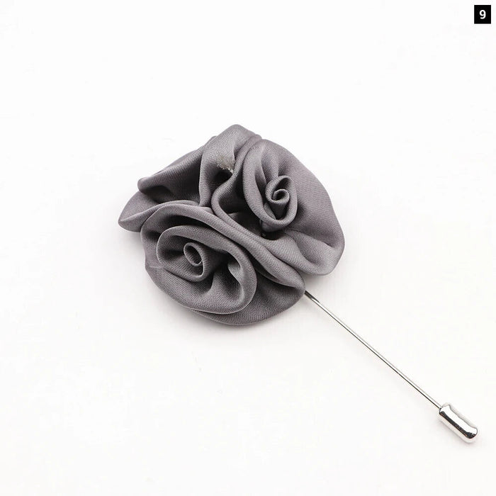 17 Colour Mens Handmade Floral Lapel Pin For Weddings