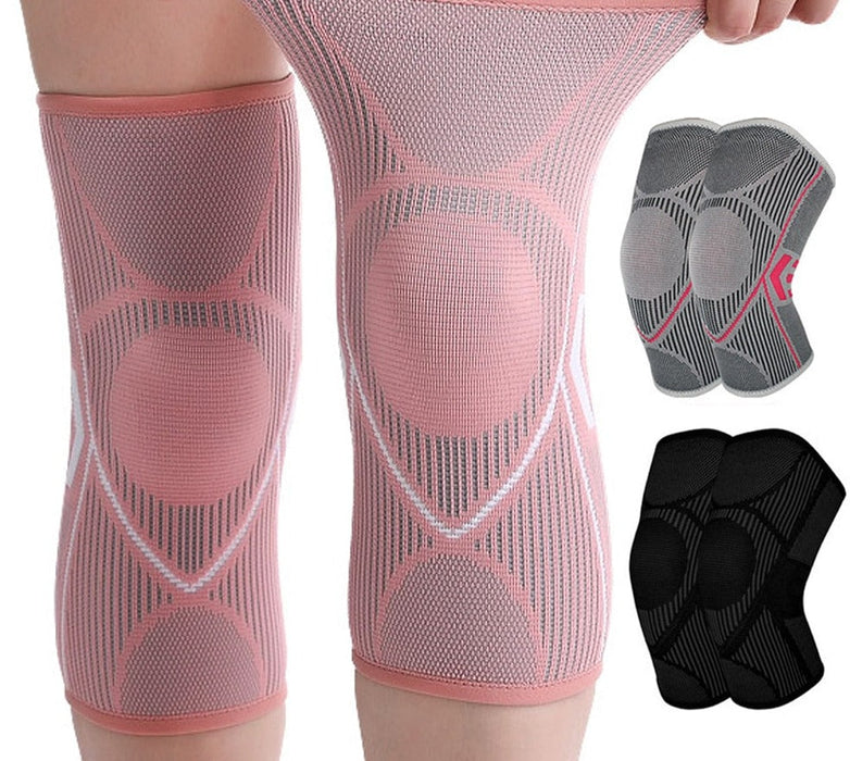 1 Pair Knitted Knee Compression Sleeves for Men Women Cycling Basketball Football