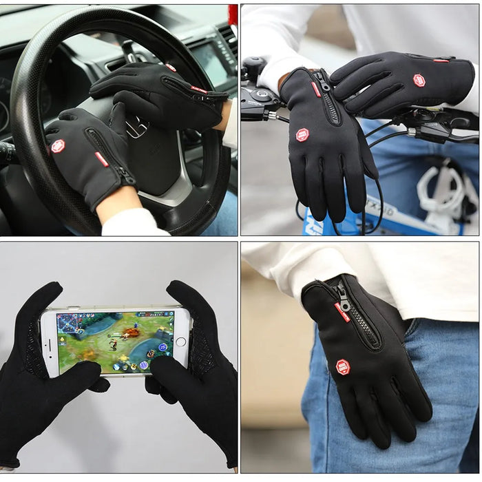 Insulated Touch Screen Winter Gloves For Cycling And Skiing