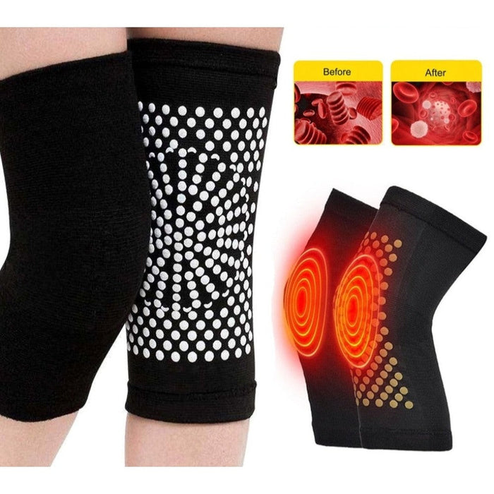 2 Pcs Wormwood Self Heating Knee Sleeve Pad For Arthritis Joint Pain Relief & Tendonitis Injury