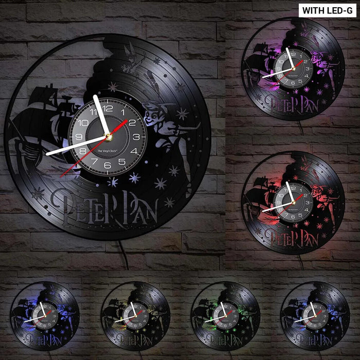 Neverland Vinyl Record Clock